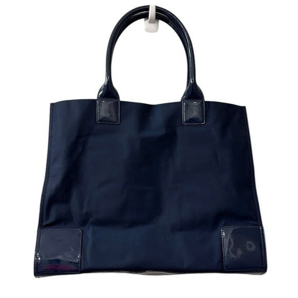 Tory Burch Ella Tote Navy Blue - Picture 2 of 10